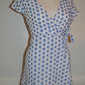 XXS Miami white and blue mini dress